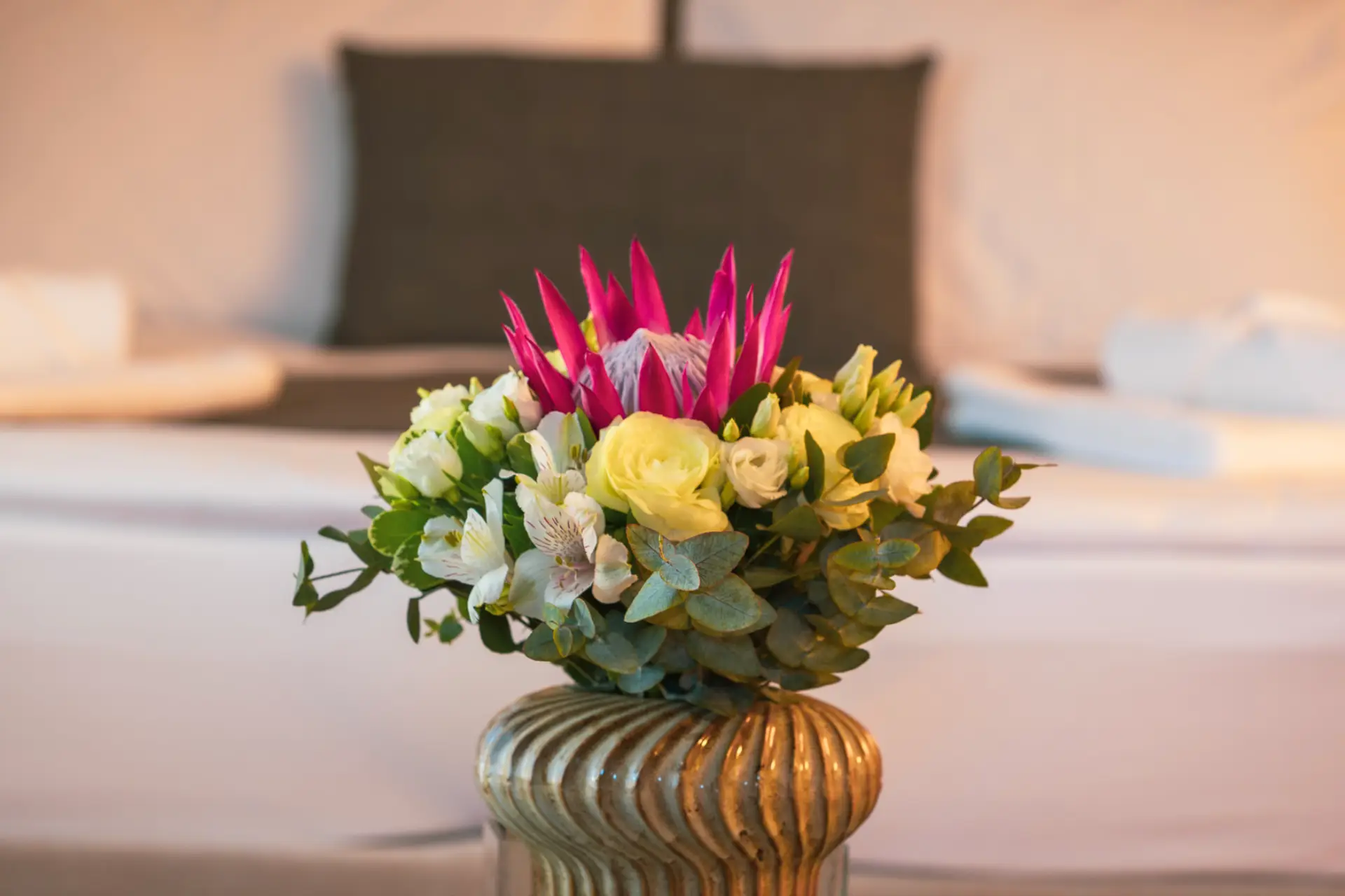 HOTEL-CREINA---deluxe-suite---2-main-double-bed-with-flowers